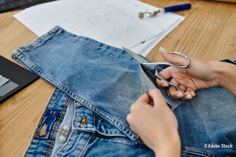 Wiederverwertung einer Jeans